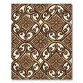 Ornate Brown Interlocking Floral Rug