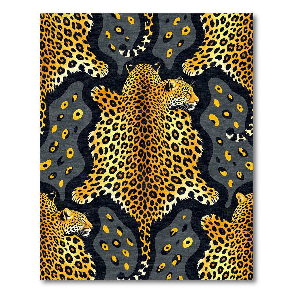 Exotic Golden Leopard Skin Rug