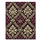 Rich Burgundy Gold Acanthus Scroll Rug