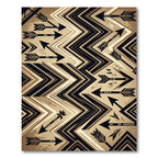 Tribal Black Arrow Geometric Chevron Rug