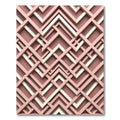 Mauve Interweaving Geometric Chevron Arch Rug