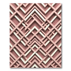 Mauve Interweaving Geometric Chevron Arch Rug