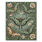 Sage Green Lunar Moth Botanical Garden Rug