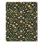 Yellow White Floral Vine Garden Rug