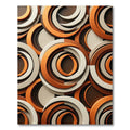 Abstract Copper and Cream Geometric Swirl Rug