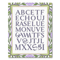 Art Nouveau Alphabet Border Lavenders Rug