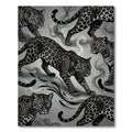 Black Gray Jaguar Smoke Composition Rug