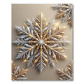 Golden Silver Radiant Snowflake Star Rug