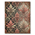 Elegant Pink Acanthus Leaf Damask Rug