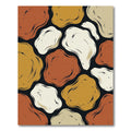 Abstract Organic Shape Earthy Tones Rug