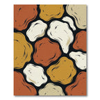 Abstract Organic Shape Earthy Tones Rug