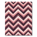 Blush Pink Geometric Chevron Zigzag Rug