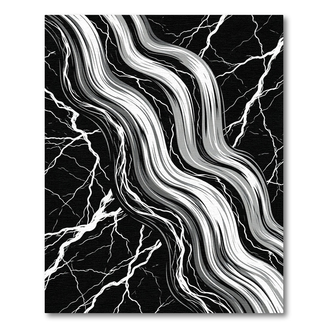 Monochromatic Flowing Lines Lightning Rug