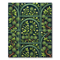 Botanical Arch Pine Leaf Verdant Tapestry Rug