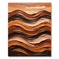 Abstract Earthy Swirls Wavy Texture Rug