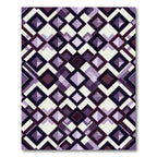 Geometric Lavender Purple Diamond Grid Rug
