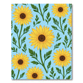 Sunny Yellow Sunflower Garden Pattern Rug