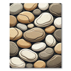 Smooth Pebble Cluster Earth Tones Rug