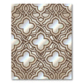 Elegant Gold Interlocking Quatrefoil Rug