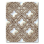 Elegant Gold Interlocking Quatrefoil Rug