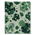 Abstract Organic Green Splatter Shapes Rug