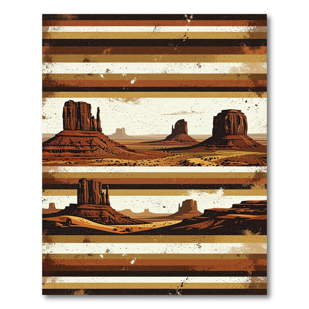 Desert Mesa Earth Tone Striped Rug