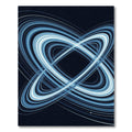 Celestial Blue Interlocking Elliptical Orbits Rug