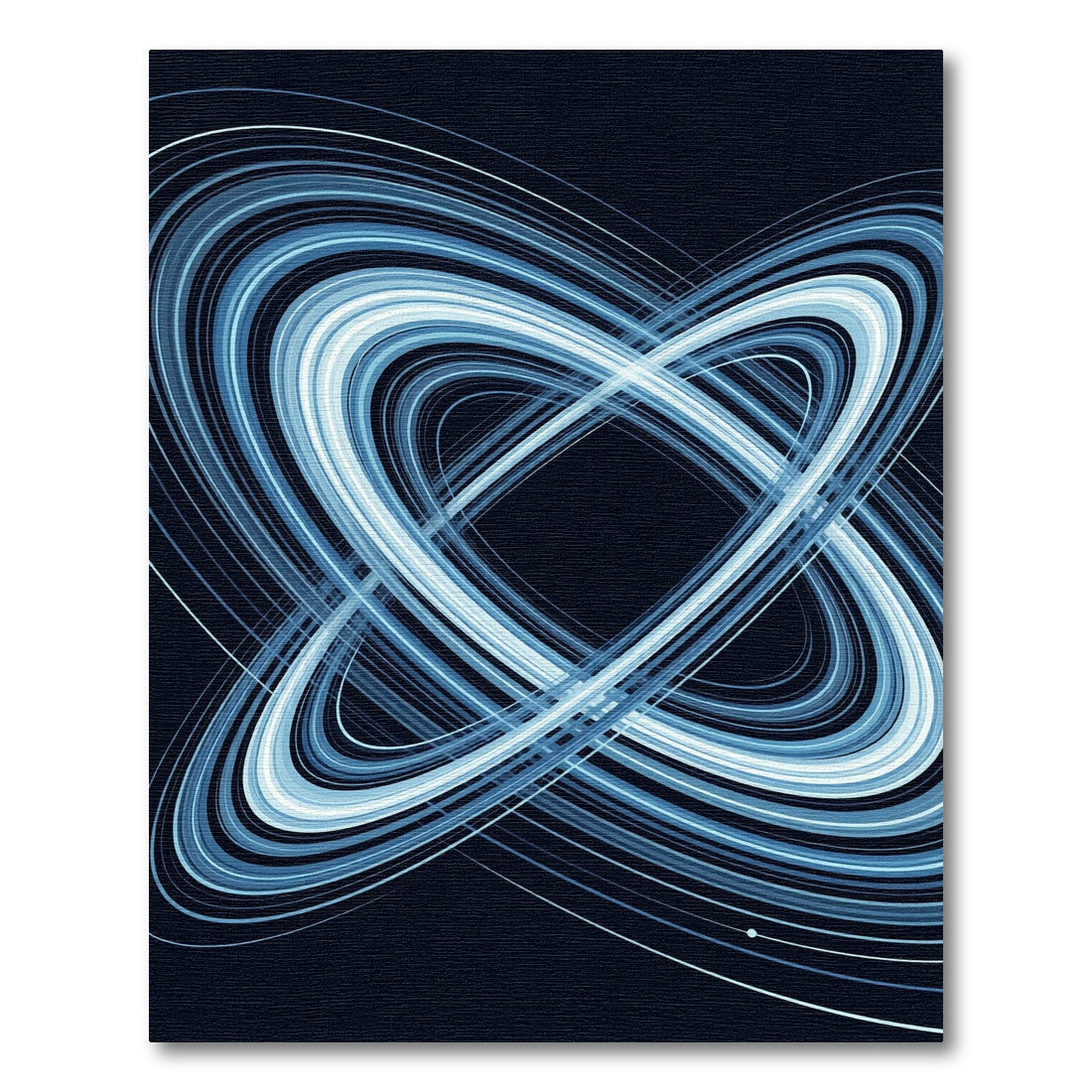 Celestial Blue Interlocking Elliptical Orbits Rug