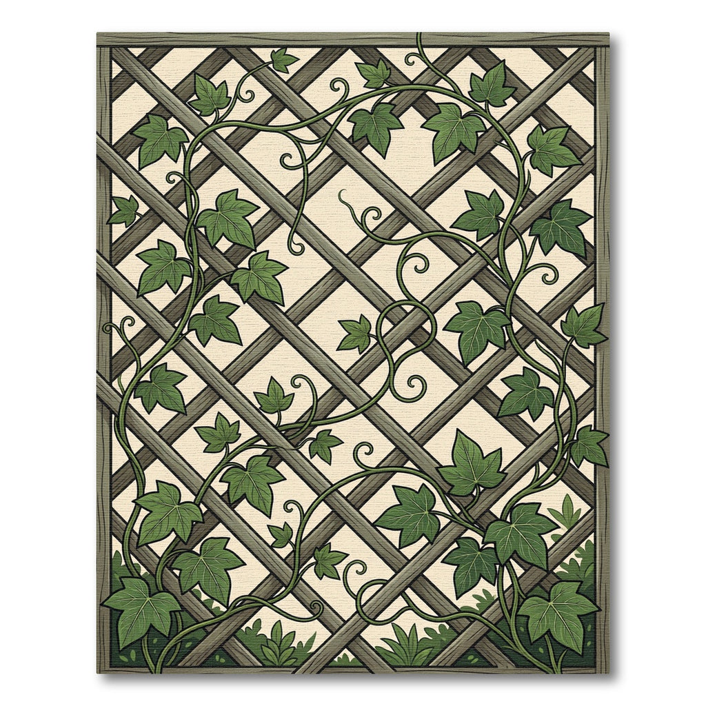 Trellis Ivy Leaf Verdant Botanical Rug
