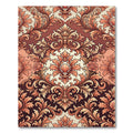 Coral Floral Acanthus Scroll Rug