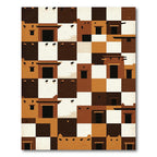 Earthy Adobe Block Architecture Rug