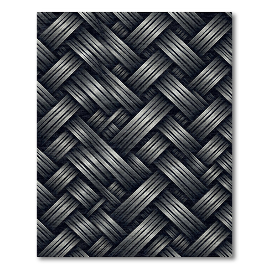 Interlocking Strands Dark Gray Rug