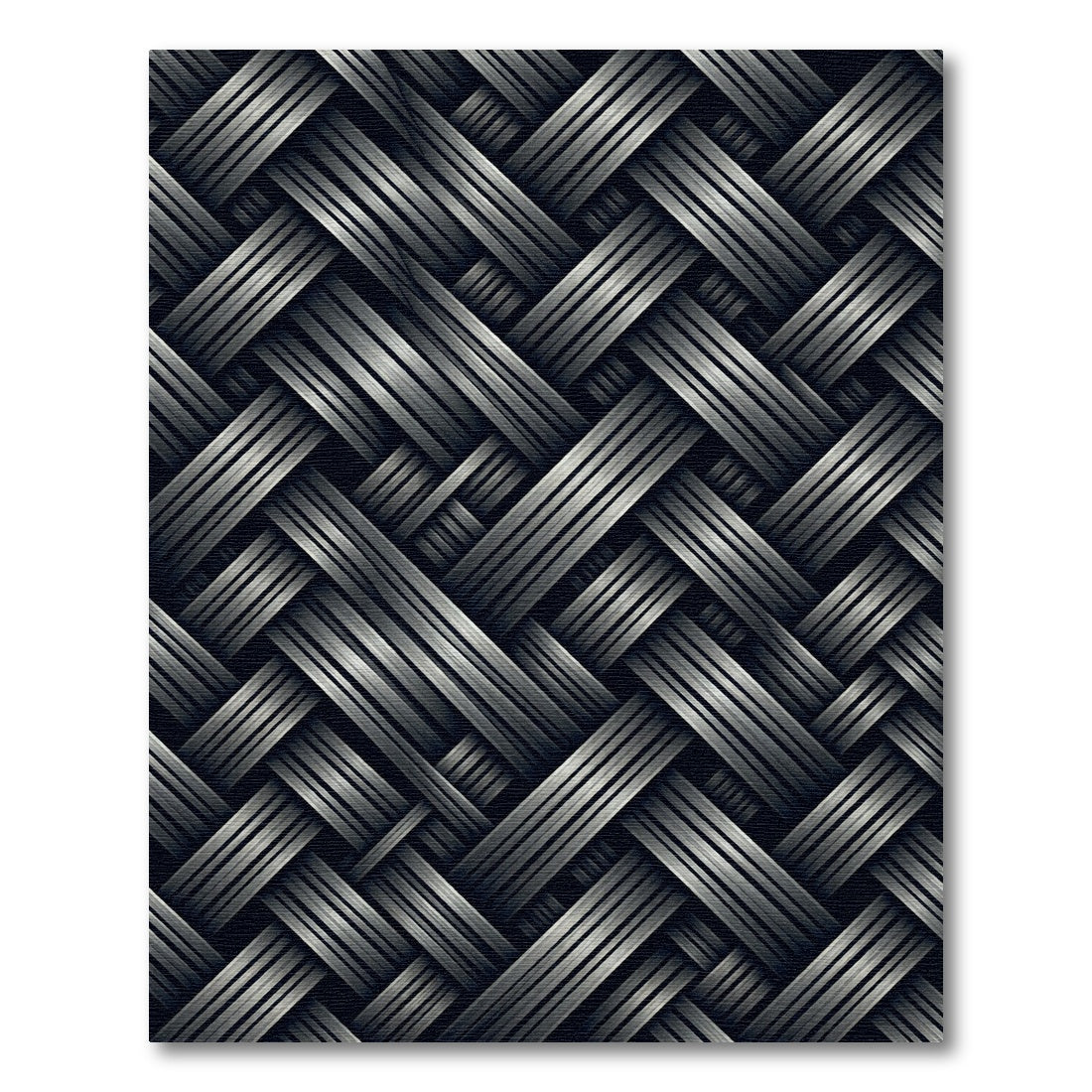 Interlocking Strands Dark Gray Rug