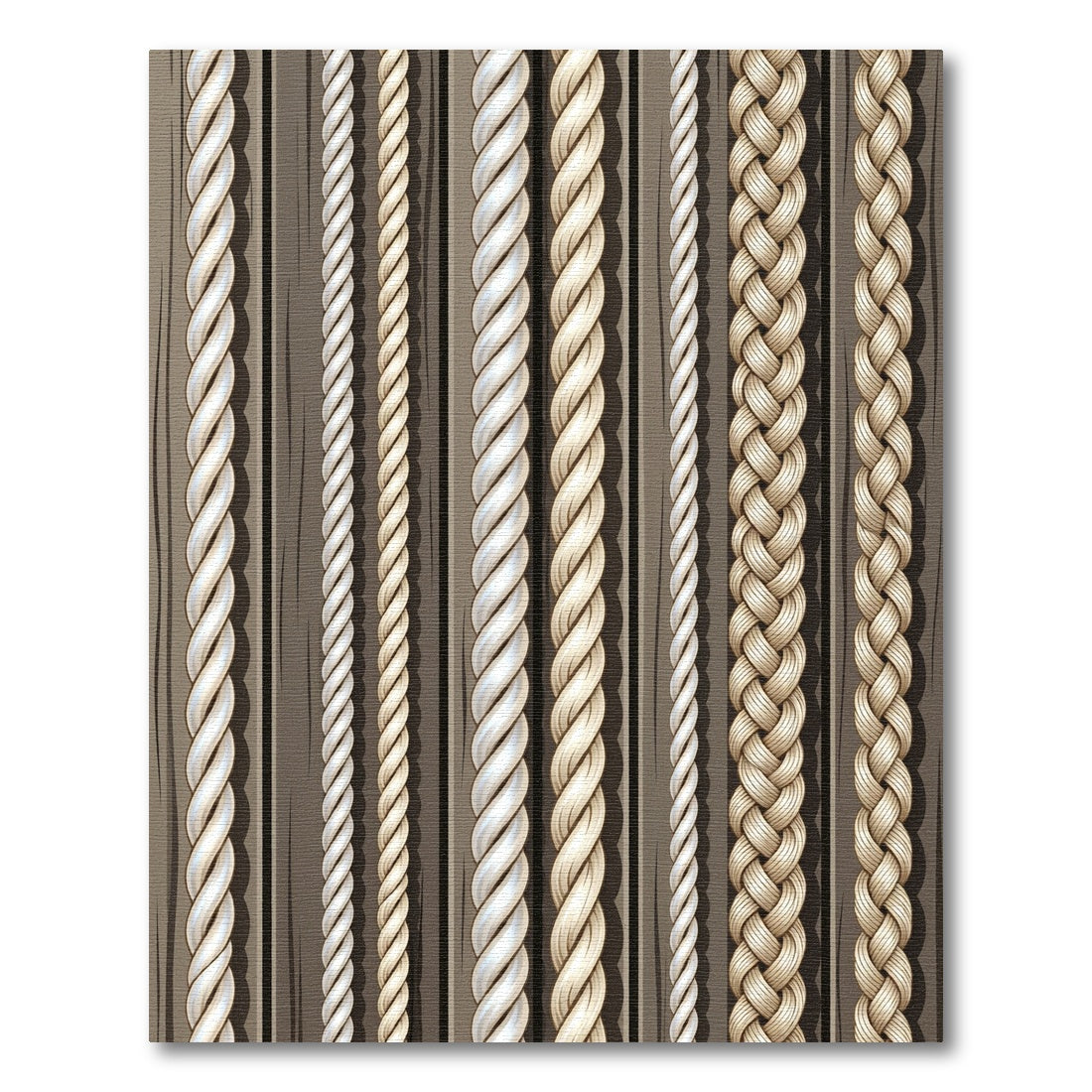 Natural Woven Rope Border Rug