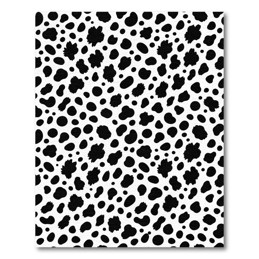 Black White Irregular Spots Rug