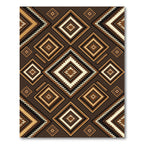 Warm Brown Diamond Navajo Inspired Rug