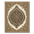 Golden Paisley Medallion Ornate Rug