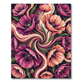 Vibrant Amaranth Poppy Swirl Rug