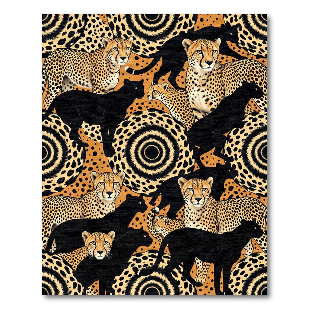 Bold Cheetahs Black Panthers Wild Safari Rug