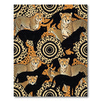 Bold Cheetahs Black Panthers Wild Safari Rug