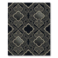 Monochromatic Gray Arabesque Medallion Rug