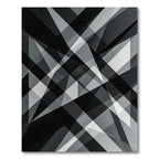 Modern Monochromatic Geometric Abstract Art Rug