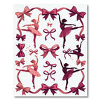 Ballet Dancers and Ribbons Pink Collection Rug