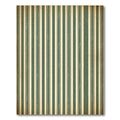 Vintage Sage And Cream Striped Rug