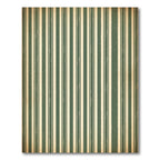 Vintage Sage And Cream Striped Rug