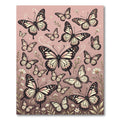 Whimsical Blush Butterfly Garden Rug