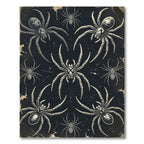 Gothic Monochrome Spider Ink Illustration Rug