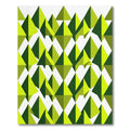 Modern Lime Green Geometric Diamond Rug