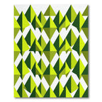 Modern Lime Green Geometric Diamond Rug