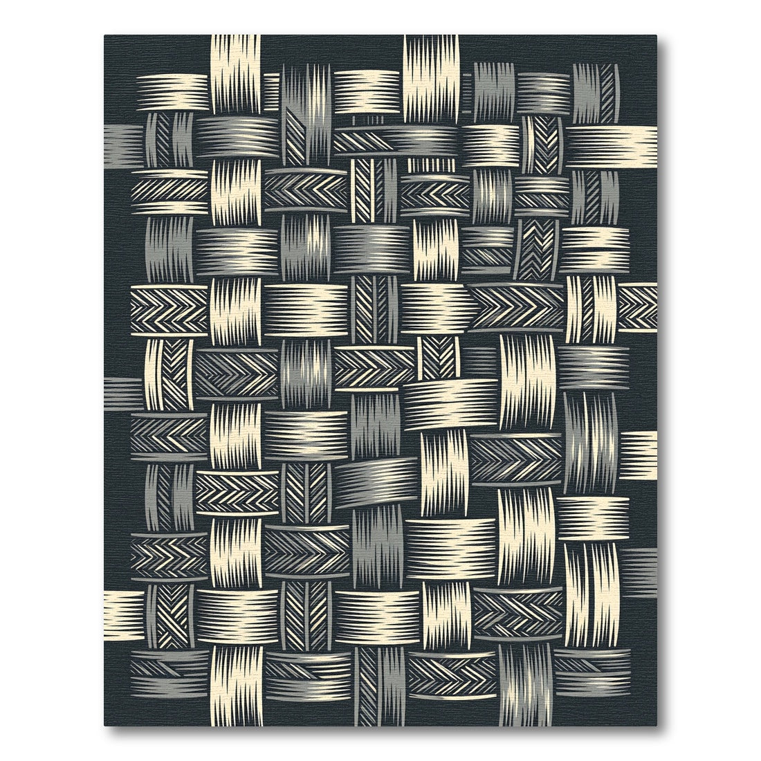 Woven Tan and Gray Geometric Texture Rug